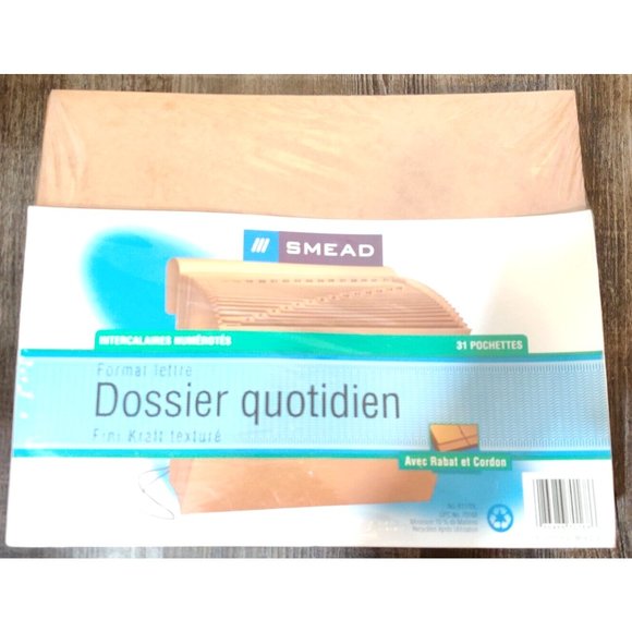 SMEAD 70168 31 Pockets 1-31 Letter Sz Indexed Daily Expanding Filer Flap & Cord - Picture 2 of 4